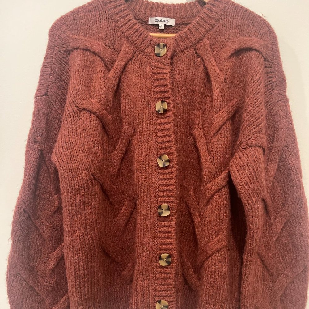 Madewell - cable ashmont cardigan, size s